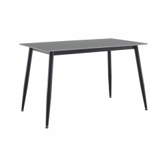 Esstisch, grauer Marmor/schwarz, 121x71 cm, FLORENC TYPE 1
