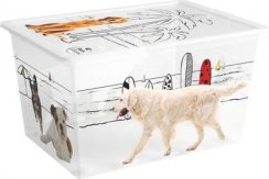 Škatla z vekom KIS C Style Pets XL, 50L, 39x55x31 cm