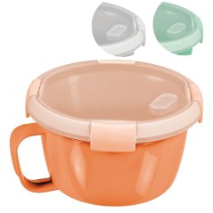Curver® puszka 900 ml, z uchwytem, ​​mieszanka kolorów miętowo-szarych i brzoskwiniowych, 17x10 cm