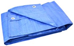 Plane 4 x 6 m, wasserdicht mit Netz, blau, GEKO (akce)