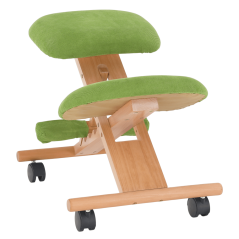 Ergonomischer Kniestuhl, Grün/Buche, GROCO