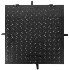 Abdeckung MC50, 500x500 mm, Kanal, schwarz, max. 150 kg