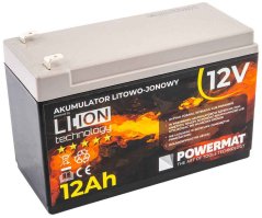 Csereakkumulátor akkumulátoros permetezőgéphez, 12 V, 12 Ah, POWERMAT