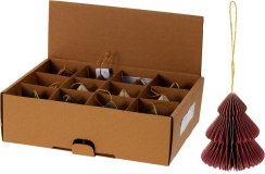 Dekorácia na stromček, stromček, 8 cm, mix farieb, Sellbox 12 ks