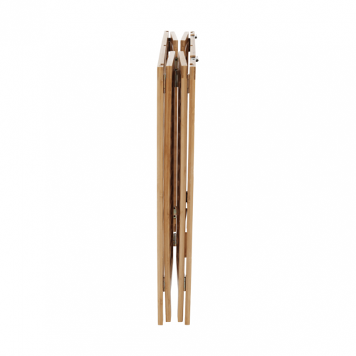 Koš za perilo, naravni bambus/bel, MENORK