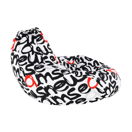 Sedežna vreča, bel/črn/siv/rdeč vzorec, ELION