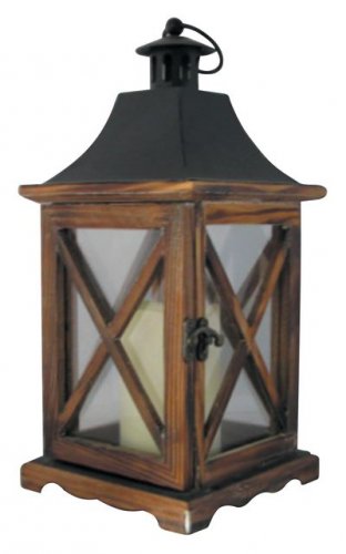 Lampa MagicHome LW8834, 16x16x35 cm, LED, 3xAAA, drewno