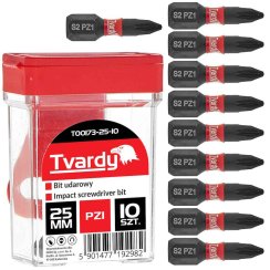 Bit 1/4" PZ1 x 25 mm, úderový, oceľ S2, TVARDY