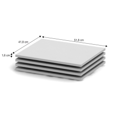 Regale 4 Stück, weiß, 41,8x51,8, BETTY 2 BE02-013-00