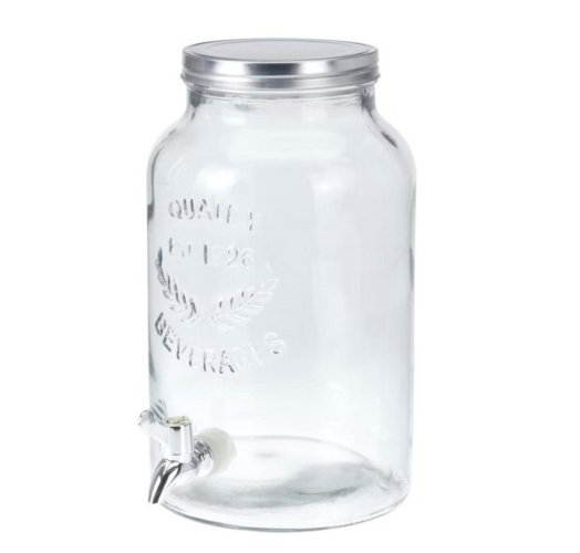 Nádoba na vodu s kohútikom 5,5L sklo