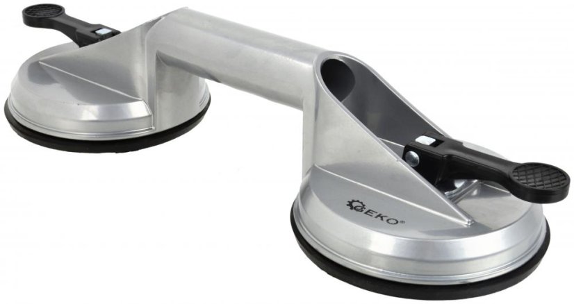 Aluminium-Saugnapf für Glas 2 x 115 mm, Tragfähigkeit 70 kg, GEKO