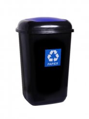 Kosz na odpady segregowane UH 45 l QUATRO niebieski - papierowy