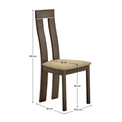 Dřevěná židle, buk merlot/Magnolia hnědá látka, DESI
