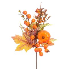 Dekoracija za rezbarenje lišća+bobica+bundeve 27 cm