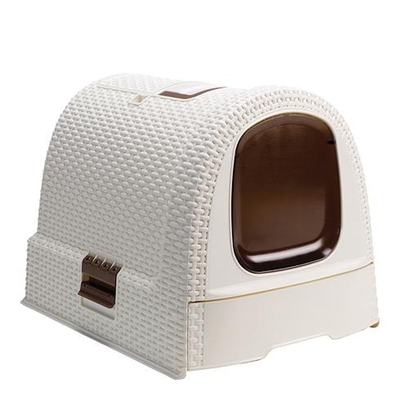 Curver® LITTERBOX Toilette, Vintage, für Hauskatzen, 51x38x40 cm