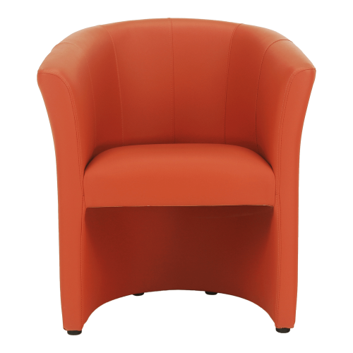 Krzesło klubowe, ekoskóra pomarańczowe, CUBA