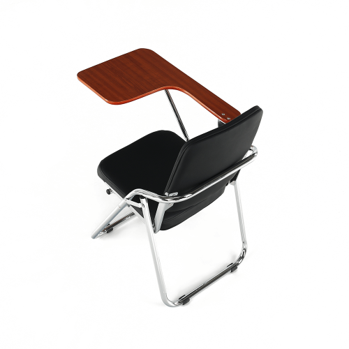 Stuhl mit Schreibtafel, schwarz/natur, SONER