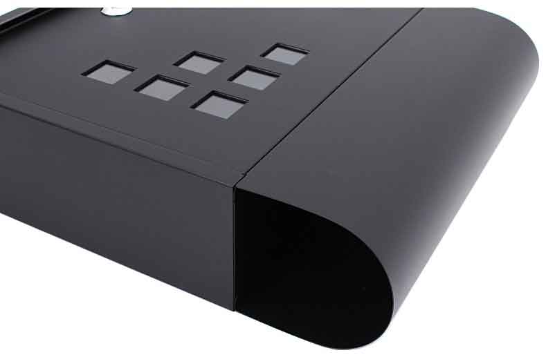 Briefkasten 31x9,5x34cm, quadratisch mit Fenster, XL-TOOLS