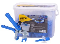 Szintező készlet Strend Pro LS511 StarterKIT, 100x 1 mm távtartó + 100x ék + fogó