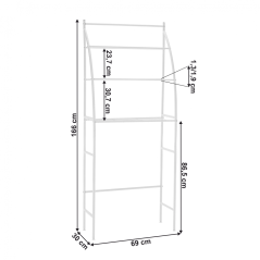 Polc a mosógép felett, fehér, VIMERA (akció)