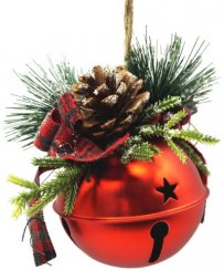 Božićno zvono MagicHome, 08x08x10 cm, crveno