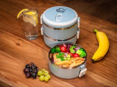 Cutie de prânz MagicHome LB933, 3 compartimente, 1,5 litri, albastru