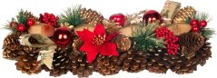 Ikebana MagicHome Crăciun, Advent, roșu, 41x15 cm