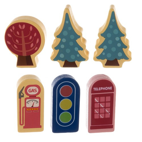 Drvene kocke - grad 100 kom. Kruzzel 19159 (akce)