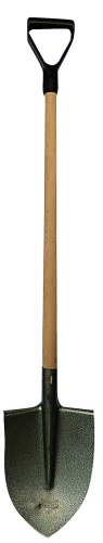 Rýľ špicatý kovaný, kladivkový lak s bukovou násadou, PVC rukoväť