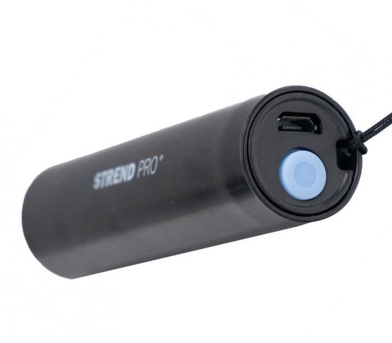 Svietidlo Strend Pro Flashlight NX1051, 50 lm, USB nabíjanie, čierna/strieborná, 77x19 mm, sellbox 24 ks