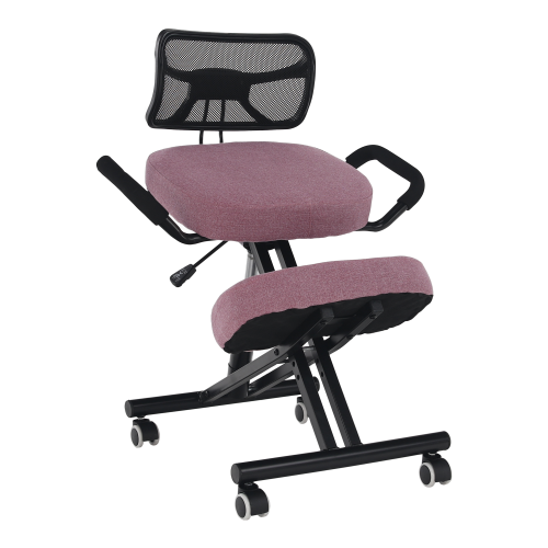Ergonomska stolica za klečanje, roza/crna, RUFUS