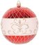 Globuri de Craciun MagicHome, 4 buc, rosii, cu ornamente, pentru brad, 10 cm