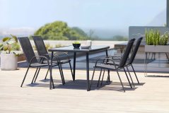 Set de 2 scaune de grădină pentru terasă sau balcon MultiGarden Black