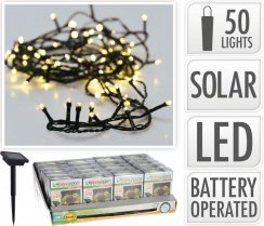 Solar-Gartenleuchte 50 LED warmweiß