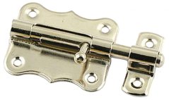 Zatyczka do drzwi z okrągłym suwakiem, model 385 - 80 mm, kolor złoty, XL-TOOLS