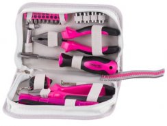 Zestaw narzędzi dla kobiet LADIES PINK SET12, 23 sztuki, różowy, w torbie