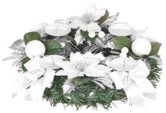 MagicHome Weihnachtskranz, Advent, weiß, 25 cm