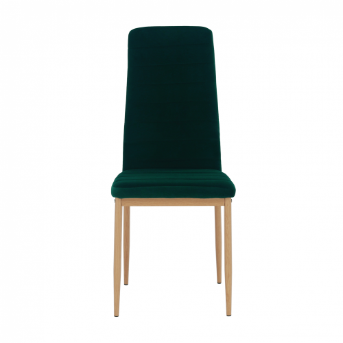 Stuhl, smaragdgrüner Samtstoff/Eiche, COLETA NOVA