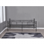 Fém kanapé - egyszemélyes ágy, fekete, 90x200, ROZALI