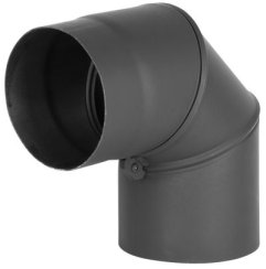 Koleno HS.EX 090/150/1,5 mm, nastaviteľný uhol, dymovod, dymové kominové koleno na spájanie rúr dymovodu