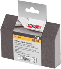 Schwamm KONNER G220, 125x90x65x25 mm, Schleifschwamm, abgeschrägt