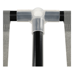 Komoda z szufladami materiałowymi, czarno-brązowo-szary, CAMILO TYP 1 (akce)