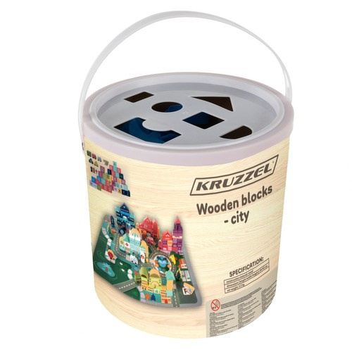 Drvene kocke - grad 100 kom. Kruzzel 19159 (akce)