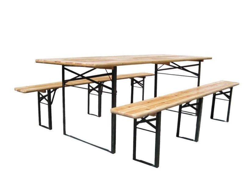 OTO 180 cm-es söröző szett, 180x70 cm-es asztal + 2 db 180x25 cm-es pad (akció)