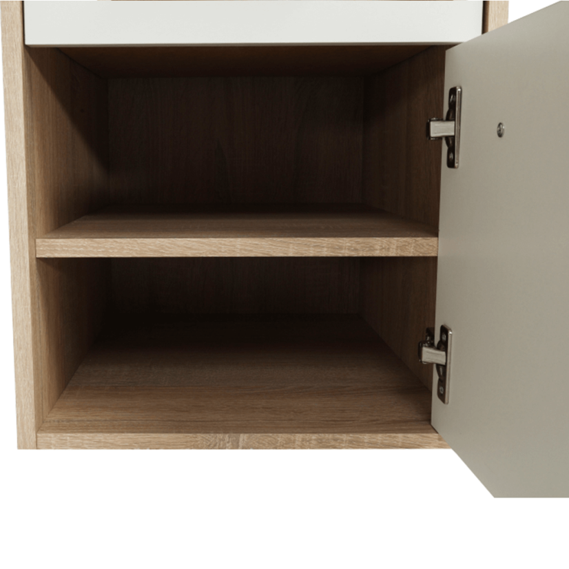 Eck-PC-Schreibtisch, Sonoma-Eiche/Weiß, MAURUS NEW MA11