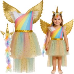 Unicorn costum 3pcs 122-128cm Kruzzel 26675 (acțiune)