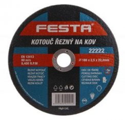 Disc de tăiere 180x2,5,2x22,2mm FESTA