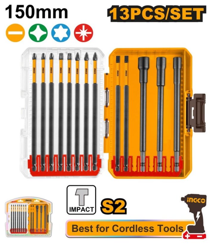 Bit sada 13dielna do uťahovačky INGCO Industrial