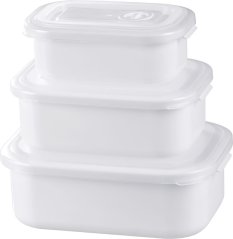 Dóza MagicHome Lunchbox set MB41, obdĺžniková, otvárateľné veko, sada 3 ks, 700/1300/2100 ml