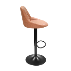 Barhocker, Ökoleder cognac/schwarz, TERKAN NEU